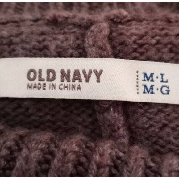 OLD NAVY BROWN SHORT SLEEVE COWL-NECK OVERSIZED SWEATER SZ.M-L EUC. - Picture 5 of 7